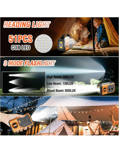 Radio Meteorológica de Emergencia COAOOIX 20000mAh AM/FM NOAA