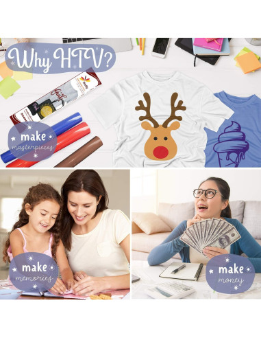 Hojas de Vinilo HTV Firefly Craft - Camuflaje 5 Piezas 30.48x50.8 cm