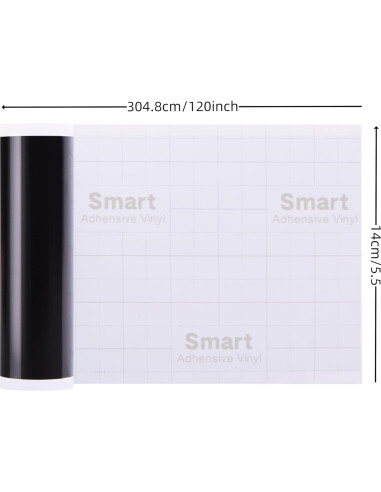 Vinilo Inteligente Permanente YOFONE 13.97cm x 304.8cm Negro