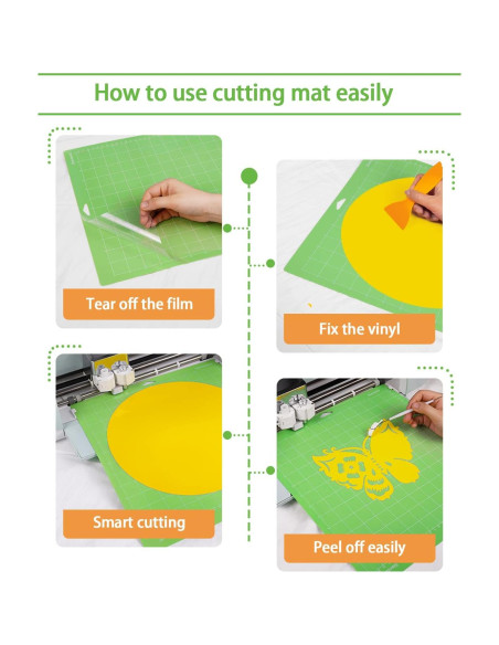 Colemoly 14 Alfombrillas de Corte 30x30 cm para Cricut Colemoly 14 Alfombrillas de Corte 30x30 cm para Cricut