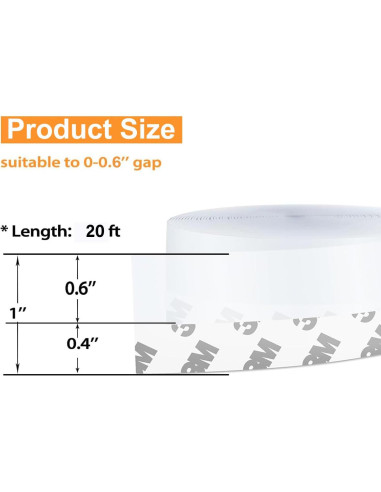 Cinta de Sellado Bruiefpap 20 pies Silicona Transparente 25mm