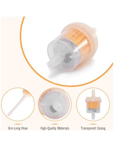 5 Filtros de Aceite Yofuly con Manguera 9cm - Alta Calidad