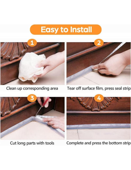 Cinta de Sellado Bruiefpap 20 pies Silicona Transparente 25mm