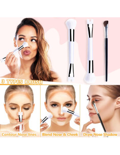 Juego de Brochas para Contorno de Nariz Yuanxiang 2PCS 2