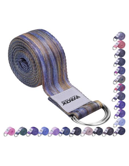 Correa de Yoga RDX 2.44m Ajustable Poliester Algodón