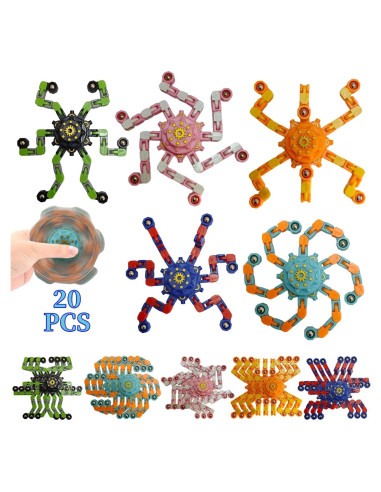 20 Piezas Spinner Antiestrés Deformable Sqlhrke para Niños y Adultos