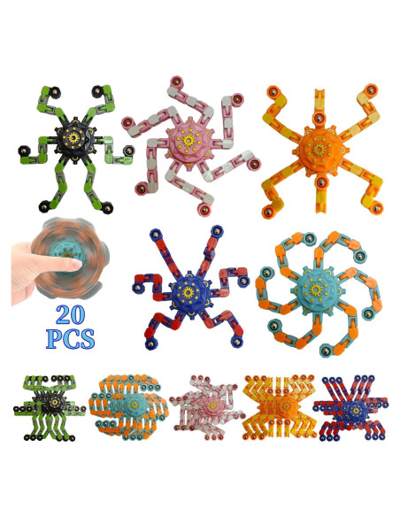 20 Piezas Spinner Antiestrés Deformable Sqlhrke para Niños y Adultos