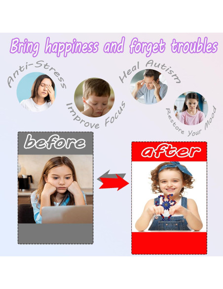 20 Piezas Spinner Antiestrés Deformable Sqlhrke para Niños y Adultos