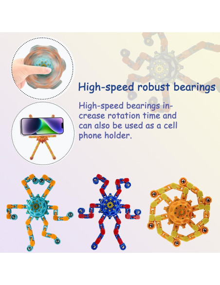 20 Piezas Spinner Antiestrés Deformable Sqlhrke para Niños y Adultos