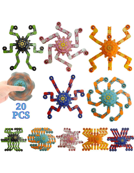 20 Piezas Spinner Antiestrés Deformable Sqlhrke para Niños y Adultos