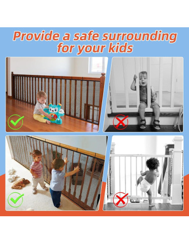 Red de Seguridad Dovesail 4.57 m x 0.91 m para Bebés y Mascotas