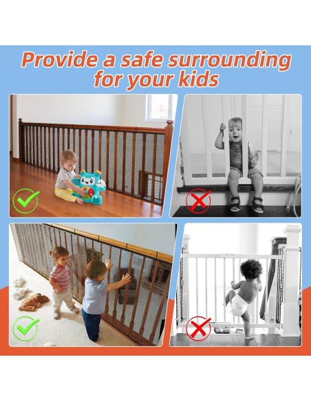 Red de Seguridad Dovesail 4.57 m x 0.91 m para Bebés y Mascotas