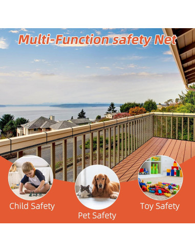 Red de Seguridad Dovesail 4.57 m x 0.91 m para Bebés y Mascotas