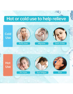 2 Máscaras de Ojos Reutilizables de Hielo SEIWEHIDO - Terapia Fría y Caliente 2