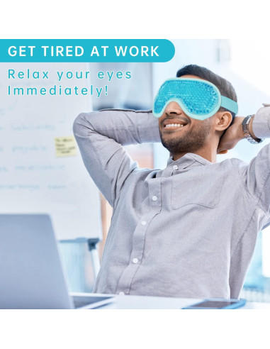 2 Máscaras de Ojos Reutilizables de Hielo SEIWEHIDO - Terapia Fría y Caliente