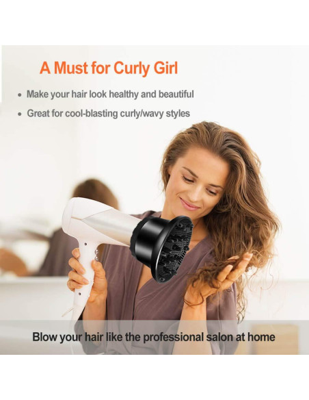 Difusor de Cabello Universal Orista Finds Ajustable 9 a 17 cm