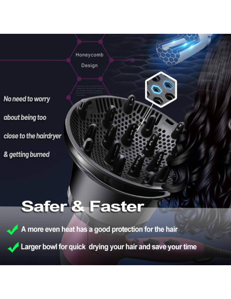 Difusor de Cabello Universal Orista Finds Ajustable 9 a 17 cm