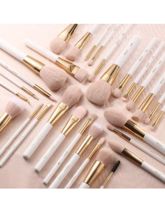 Conjunto de Brochas de Maquillaje BEILI 30 Piezas Veganas Rosa 2