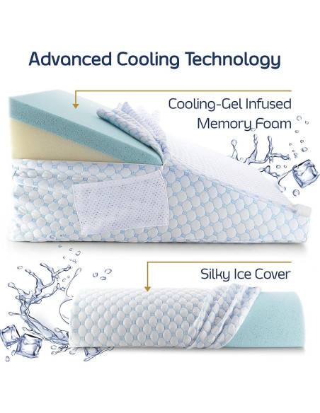 Cojín en Cuña Nestl 19.05 cm Espuma con Memoria para Dormir