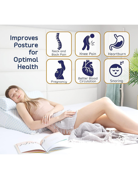 Cojín en Cuña Nestl 19.05 cm Espuma con Memoria para Dormir