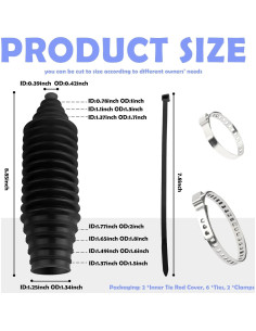 Kit de Bota de Barra de Dirección KIFIDAN - Silicón Impermeable 2