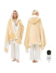 Manta Eléctrica Calefactable JKMAX Beige 101.6x177.8cm 10 Niveles