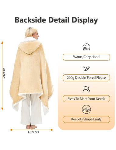 Manta Eléctrica Calefactable JKMAX Beige 101.6x177.8cm 10 Niveles