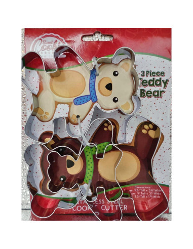 Juego de Cortadores de Galletas Oso Sweet Cookie Crumbs 3 Pzas