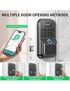 Cerradura Biométrica Darawf K9 con Huella Dactilar y Teclado 2