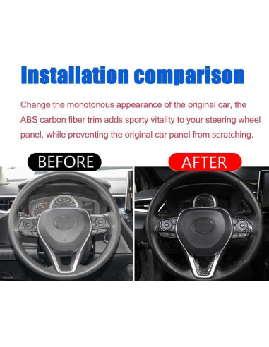 Cubierta de Panel del Volante BOYUER para Toyota Corolla 2020-2025