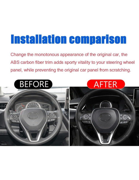 Cubierta de Panel del Volante BOYUER para Toyota Corolla 2020-2025