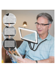 Lupa de Mano Libre JUOIFIP 5X con Luz LED Ajustable