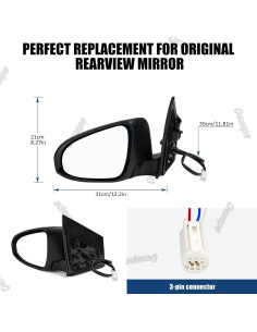 Espejo Lateral Izquierdo Dexepe para Toyota Corolla 2014-2019 2