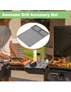 Alfombrilla de Silicona para Parrilla EddHomes 40.6x29.2 cm 2