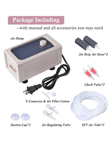 Bomba de Aire HITOP 5W 110GPH para Acuario 20-757L Silenciosa