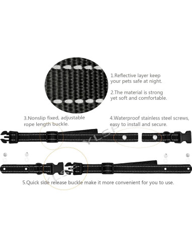 Correa de Reemplazo Nylon 2mm YLSF para Collar Entrenamiento Perro