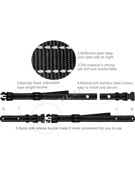 Correa de Reemplazo Nylon 2mm YLSF para Collar Entrenamiento Perro