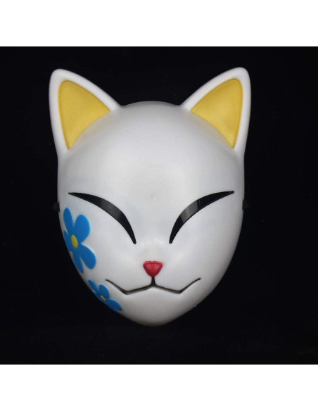 Máscara de Cosplay Halloween Damdos Makomo Tanjirou 18x24 cm