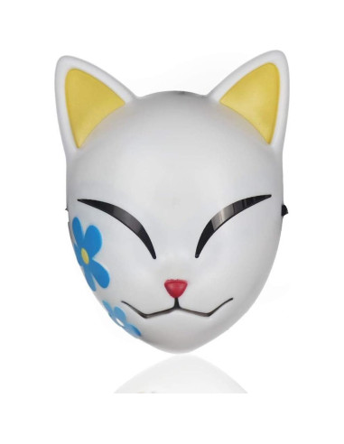 Máscara de Cosplay Halloween Damdos Makomo Tanjirou 18x24 cm