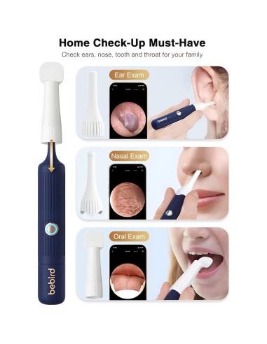BEBIRD Earsight Plus Kit Limpiador de Cerumen HD WiFi Azul