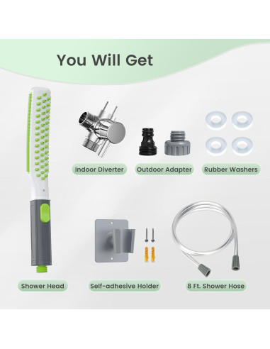 Accesorio de Ducha para Perros Petlipo, Control de Agua 3 Modos