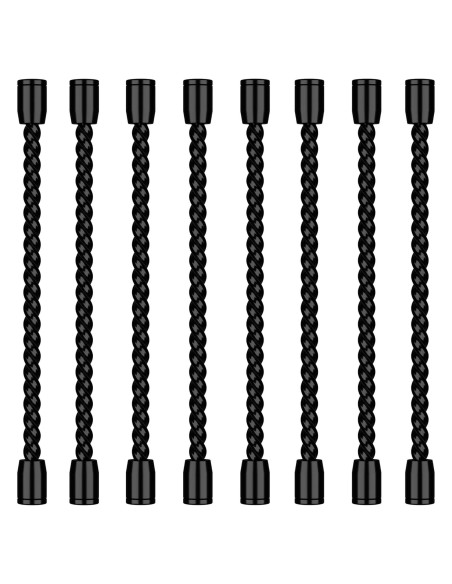 8 Sujetadores de Cable de Silicona HTHOOOOOME 10.16 cm Negro
