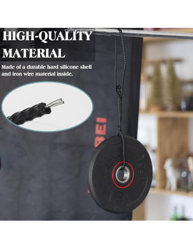 8 Sujetadores de Cable de Silicona HTHOOOOOME 10.16 cm Negro