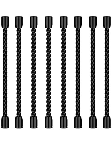 8 Sujetadores de Cable de Silicona HTHOOOOOME 10.16 cm Negro