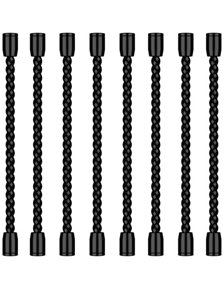 8 Sujetadores de Cable de Silicona HTHOOOOOME 10.16 cm Negro