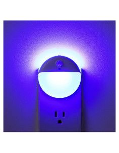 Luz Nocturna Enchufable YUNLEX LED Azul 3 Modos Sensor Movimiento