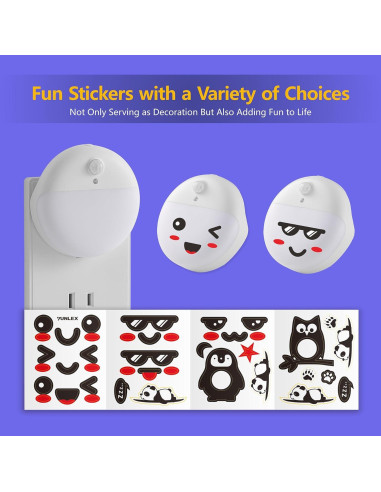 Luz Nocturna Enchufable YUNLEX LED Azul 3 Modos Sensor Movimiento