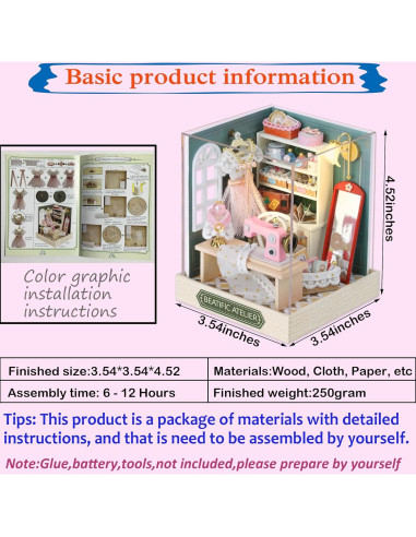 Kit Casa de Muñecas Miniatura DIY KOOMEKI Atelier Beatific