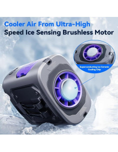 Ventilador Clip Portátil MUXNW 14000RPM 100 Velocidades Gris 2