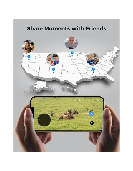 Cámara de Seguridad Hiseeu 4G Solar Inalámbrica 2K Exterior